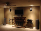 After - Six 6inch recessed cans and Two 4inch recessed cans with eyeball trim.